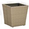 Beige Tea Table 41.5x41.5 cm - Durable Outdoor Furniture