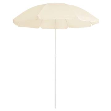 Outdoor Parasol with Steel Pole Sand 180 cm - Stylish Shade