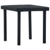 Garden Tea Table Black 40x40x40 cm Poly Rattan Colour black Quantity in Package 1 