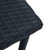 Black Poly Rattan Garden Tea Table - 40x40 cm | HipoMarket