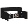 Stylish Black Sink Cabinet 90x38.5 cm - Engineered Wood