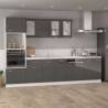 High Gloss Grey Dishwasher Panel - 59.5x3x67 cm | HipoMarket