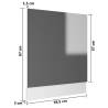 High Gloss Grey Dishwasher Panel - 59.5x3x67 cm | HipoMarket