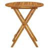 Folding Garden Table 70 cm - Solid Acacia Wood | HipoMarket