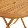 Folding Garden Table 70 cm - Solid Acacia Wood | HipoMarket