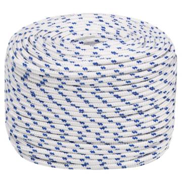 Boat Rope White 6mm 50m - Durable Polypropylene for Boating