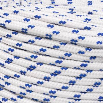 Boat Rope White 6mm 50m - Durable Polypropylene for Boating