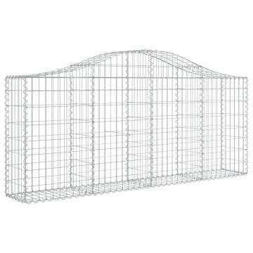 Arched Gabion Basket 200x30x80/100 cm - Galvanised Iron