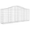 Arched Gabion Basket 200x30x80/100 cm - Galvanised Iron