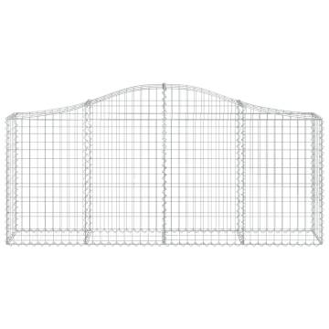 Arched Gabion Basket 200x30x80/100 cm - Galvanised Iron