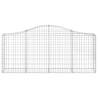 Arched Gabion Basket 200x30x80/100 cm - Galvanised Iron