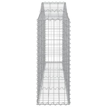 Arched Gabion Basket 200x30x80/100 cm - Galvanised Iron