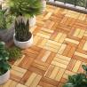 Decking Tiles 10 pcs 30x30 cm Solid Wood Teak Pattern pattern 2 Number of 10 