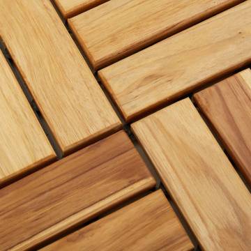 Decking Tiles 10 pcs Solid Wood Teak 30x30 cm | HipoMarket