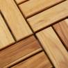 Decking Tiles 10 pcs Solid Wood Teak 30x30 cm | HipoMarket