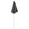 Garden Half Parasol with Pole - Anthracite 180x90 cm