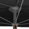 Garden Half Parasol with Pole - Anthracite 180x90 cm