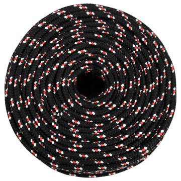 Boat Rope Black 10mm 100m - Durable Polypropylene