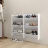 Wall Shoe Cabinets 2 pcs High Gloss White 60x18x90cm Engineered Wood Colour high gloss white Quantity in Package 2 Height 90 cm Width 60 cm 