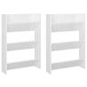 High Gloss White Wall Shoe Cabinets - 2 pcs | HipoMarket