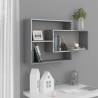 Wall Shelf High Gloss Grey 104x20x58.5 cm Engineered Wood Colour high gloss grey Quantity in Package 1 Number of Pieces 