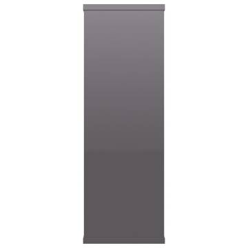 High Gloss Grey Wall Shelf - Stylish & Practical Storage