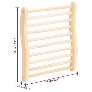 S-Shape Sauna Backrest | Solid Pine | Relax in Style