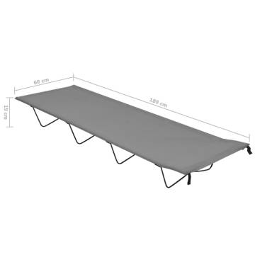 Camping Bed 180x60 cm - Durable Oxford Fabric & Steel