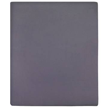 Jersey Fitted Sheet Anthracite 90x200 cm - Cotton Comfort