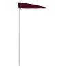 Garden Half Parasol Bordeaux Red 180x90 cm | HipoMarket UK