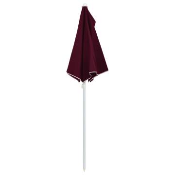 Garden Half Parasol Bordeaux Red 180x90 cm | HipoMarket UK