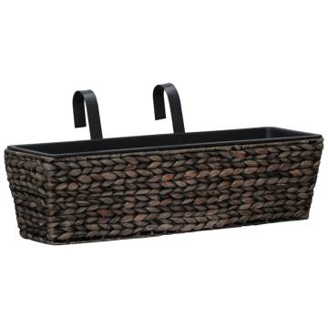 Garden Planters Set - 2 Pcs Water Hyacinth Brown | HipoMarket