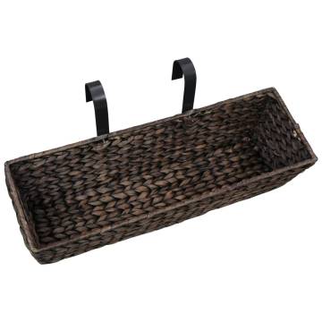 Garden Planters Set - 2 Pcs Water Hyacinth Brown | HipoMarket