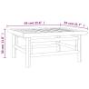 Elegant Bamboo Garden Table | 65x55x30 cm | Hipomarket UK