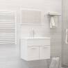 2 Piece Bathroom Furniture Set White Engineered Wood Colour white Number of 1 Number of Pieces 