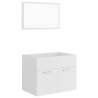 2 Piece White Bathroom Furniture Set - Stylish Storage Solution