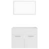 2 Piece White Bathroom Furniture Set - Stylish Storage Solution