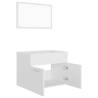 2 Piece White Bathroom Furniture Set - Stylish Storage Solution