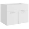 2 Piece White Bathroom Furniture Set - Stylish Storage Solution