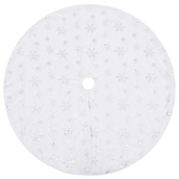 Luxury White Christmas Tree Skirt – 90 cm Faux Fur