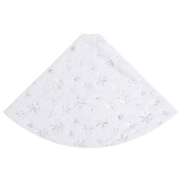 Luxury White Christmas Tree Skirt – 90 cm Faux Fur