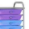 10-Drawer Mobile Storage Trolley - Multicolour Plastic