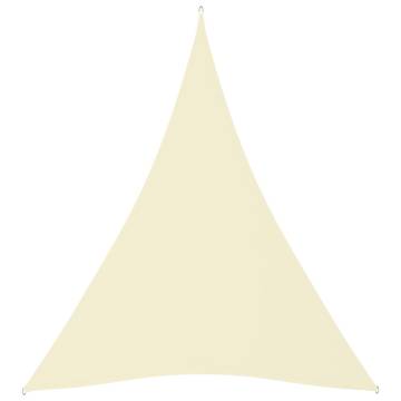 Sunshade Sail Oxford Fabric Triangular 3x4x4 m Cream | HipoMarket