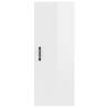 High Gloss White Hanging Wall Cabinet | 34.5x34x90 cm