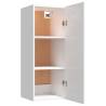 High Gloss White Hanging Wall Cabinet | 34.5x34x90 cm