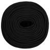 Work Rope Black 6mm - Durable 25m Polyester Cord | HipoMarket