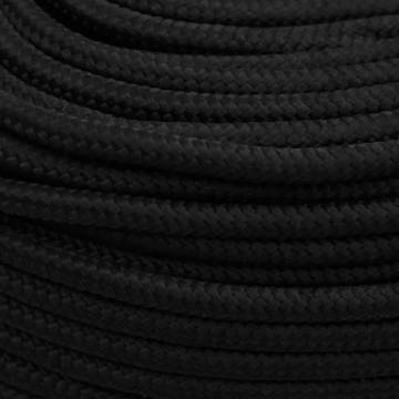 Work Rope Black 6mm - Durable 25m Polyester Cord | HipoMarket