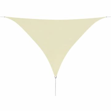 Sunshade Sail Oxford Fabric Triangular 5x5x5 m Cream | HipoMarket