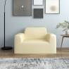 Stretch Couch Slipcover Cream Polyester Jersey | HipoMarket