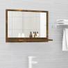 Bathroom Mirror Smoked Oak 60x10.5x37 cm Engineered Wood Colour smoked oak Size 60 x 10.5 x 37 cm Quantity in Package 1 